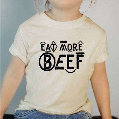 Branded Eat More Beef One Piece/T-Shirt (Newborn - Youth XL) - Multiple Colors!