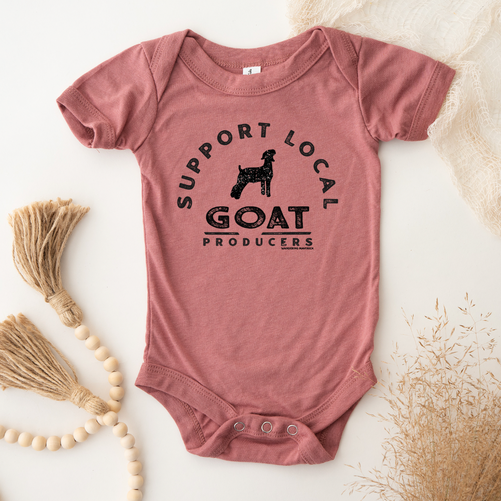 Support Local Goat Producers One Piece/T-Shirt (Newborn - Youth XL) - Multiple Colors!