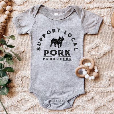 Support Local Pork Producers One Piece/T-Shirt (Newborn - Youth XL) - Multiple Colors!
