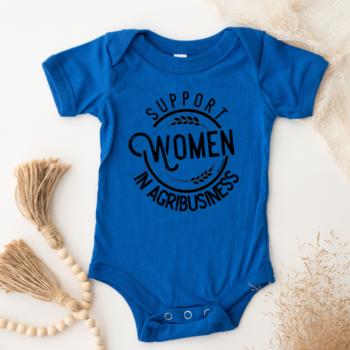Support Women In AgriBusiness One Piece/T-Shirt (Newborn - Youth XL) - Multiple Colors!