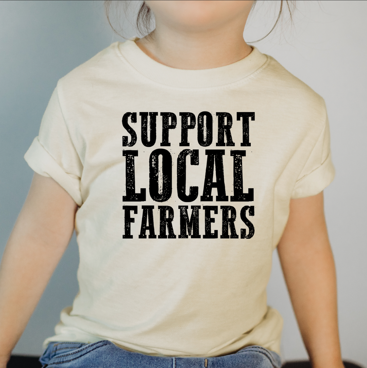 Support Local Farmers One Piece/T-Shirt (Newborn - Youth XL) - Multiple Colors!