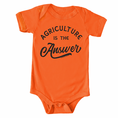 Agriculture Is The Answer One Piece/T-Shirt (Newborn - Youth XL) - Multiple Colors!