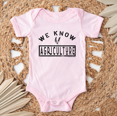 We Know Agriculture One Piece/T-Shirt (Newborn - Youth XL) - Multiple Colors!
