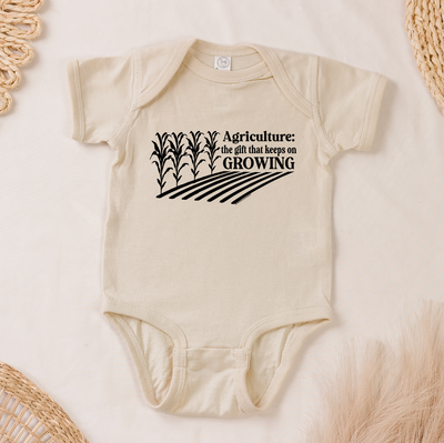Agriculture The Gift That Keeps On Growing One Piece/T-Shirt (Newborn - Youth XL) - Multiple Colors!