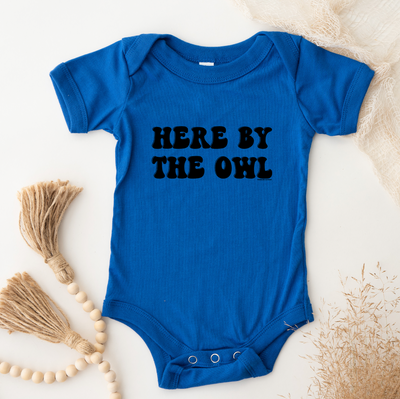 Here By The Owl One Piece/T-Shirt (Newborn - Youth XL) - Multiple Colors!