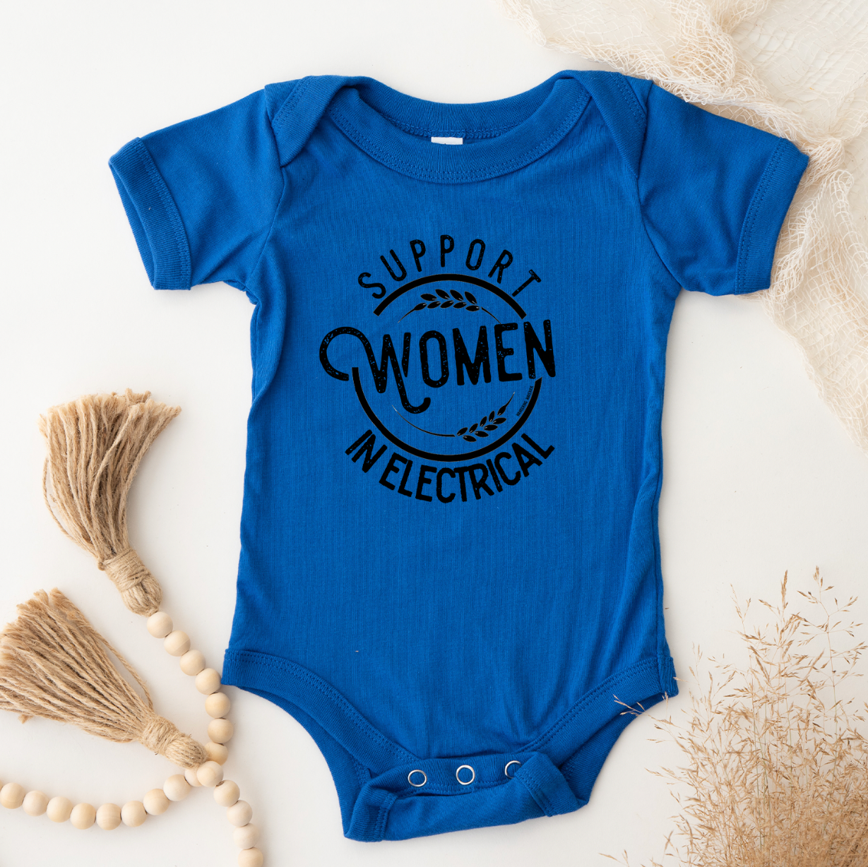 Support Women In Electrical One Piece/T-Shirt (Newborn - Youth XL) - Multiple Colors!