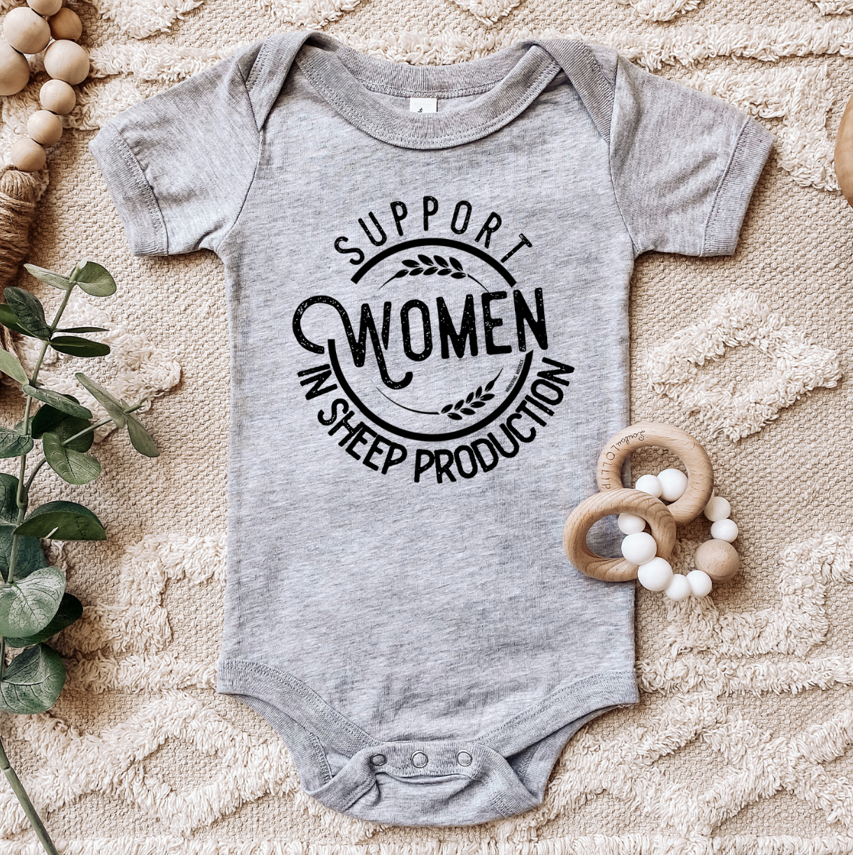 Support Women In Sheep Production One Piece/T-Shirt (Newborn - Youth XL) - Multiple Colors!