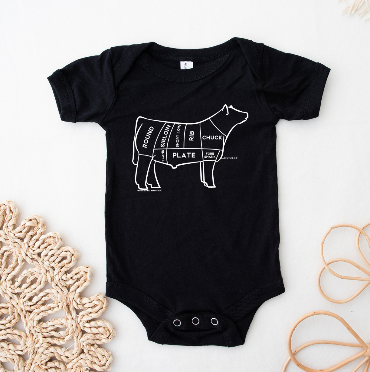 Beef Cuts White One Piece/T-Shirt (Newborn - Youth XL) - Multiple Colors!