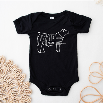 Beef Cuts White One Piece/T-Shirt (Newborn - Youth XL) - Multiple Colors!
