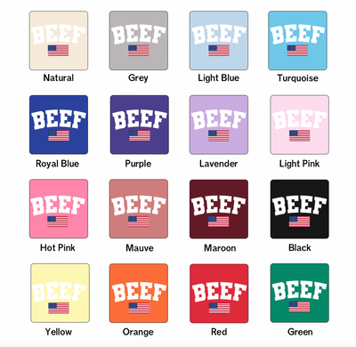 Beef Flag One Piece/T-Shirt (Newborn - Youth XL) - Multiple Colors!