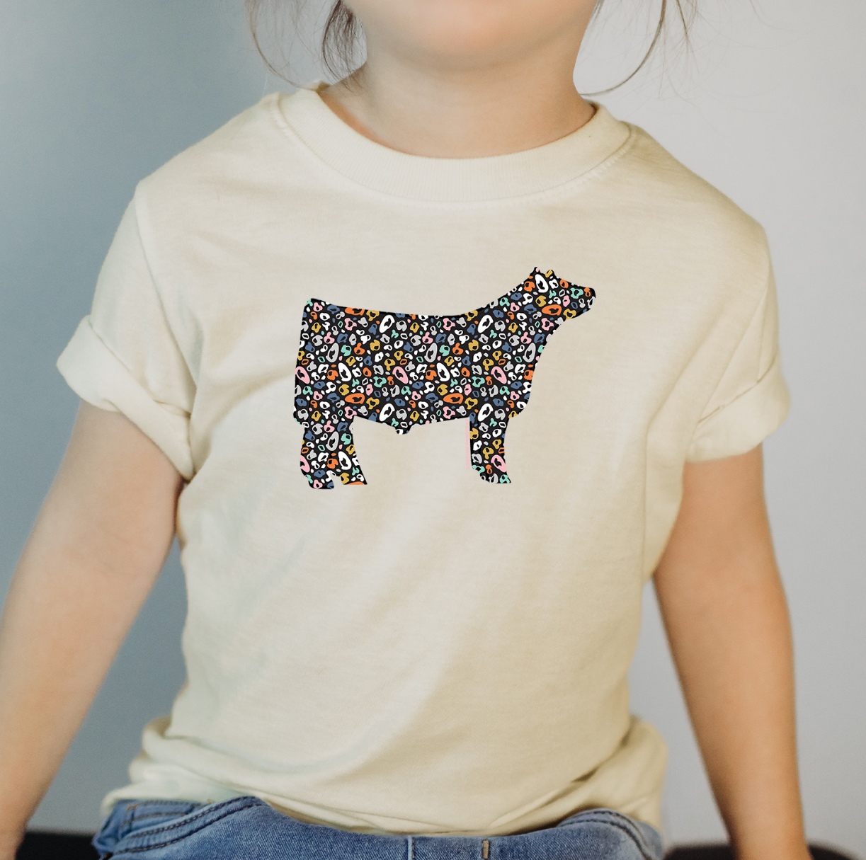 Colorful Cheetah Steer One Piece/T-Shirt (Newborn - Youth XL) - Multiple Colors!