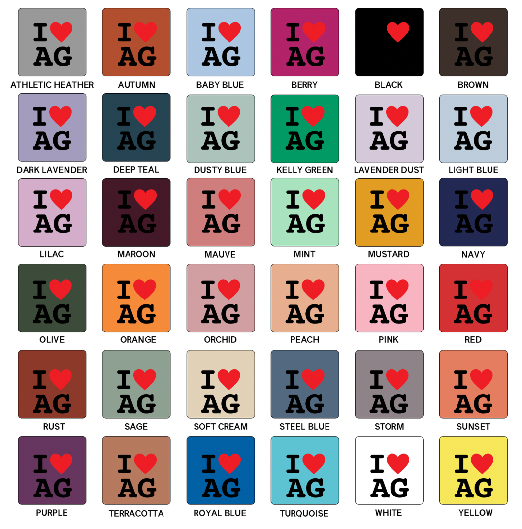 I Heart AG T-Shirt (XS-4XL) - Multiple Colors!