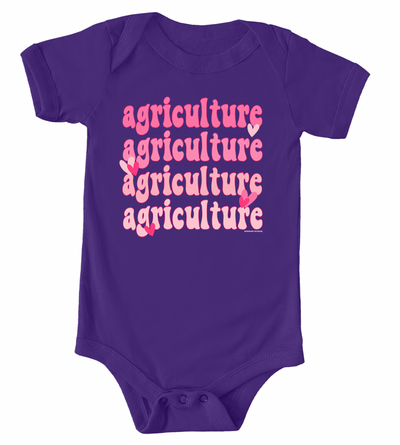 Hearts Valentines Agriculture One Piece/T-Shirt (Newborn - Youth XL) - Multiple Colors!