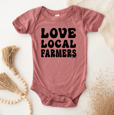 Love Local Farmers One Piece/T-Shirt (Newborn - Youth XL) - Multiple Colors!