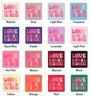 Love Local Farmers Smiley One Piece/T-Shirt (Newborn - Youth XL) - Multiple Colors!