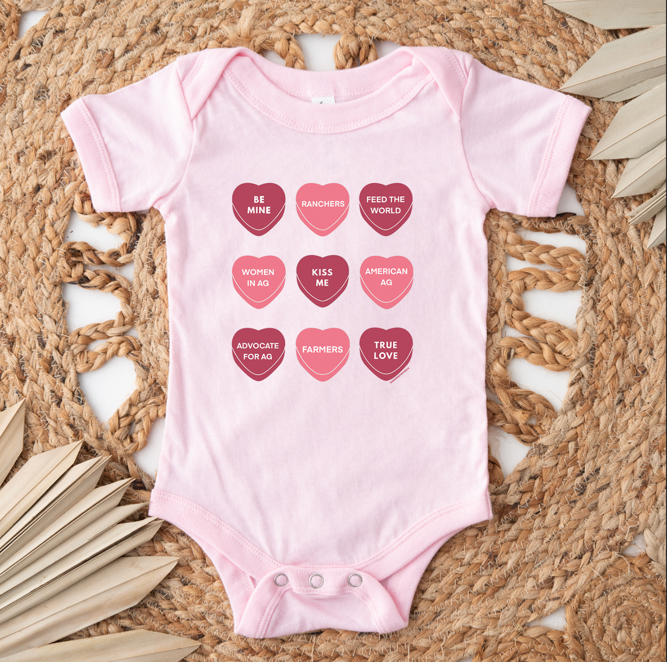 Agriculture Candy Hearts One Piece/T-Shirt (Newborn - Youth XL) - Multiple Colors!