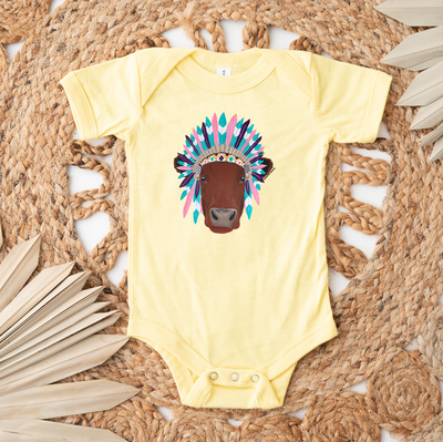 Red Cow Headdress One Piece/T-Shirt (Newborn - Youth XL) - Multiple Colors!