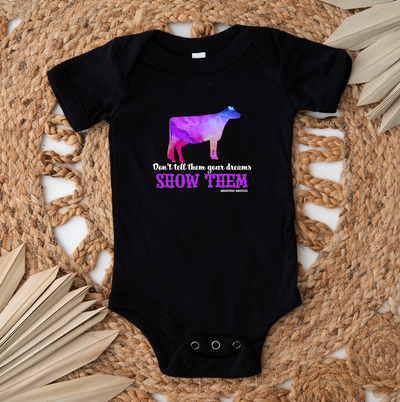 Show Them Dairy Cow One Piece/T-Shirt (Newborn - Youth XL) - Multiple Colors!