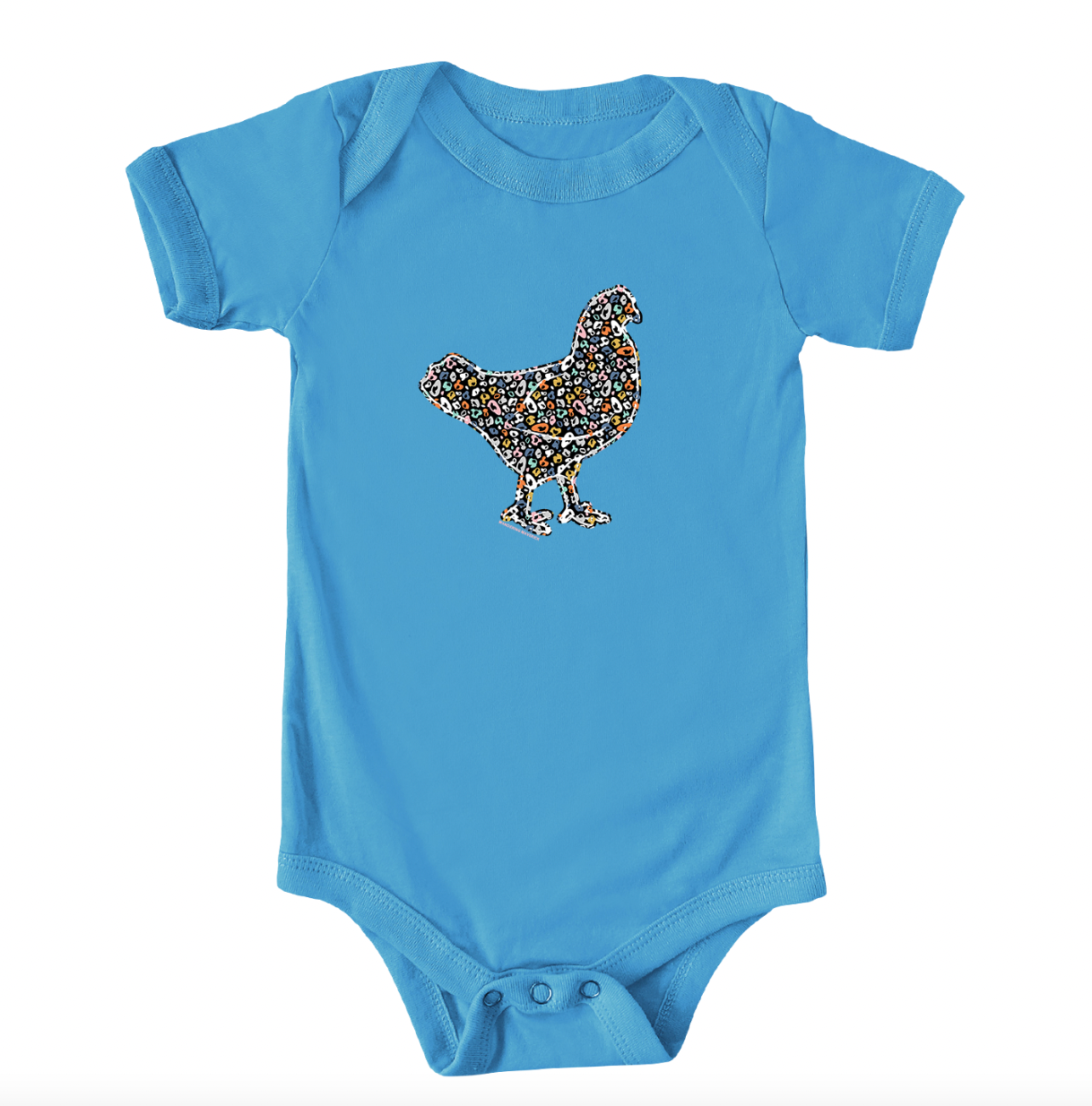 Colorful Cheetah Chicken One Piece/T-Shirt (Newborn - Youth XL) - Multiple Colors!
