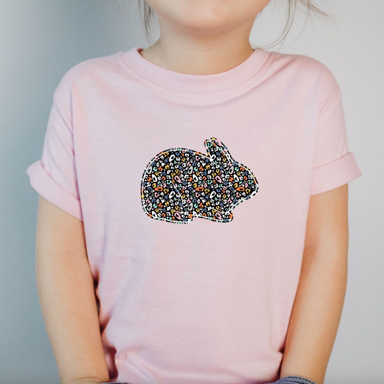 Colorful Cheetah Rabbit One Piece/T-Shirt (Newborn - Youth XL) - Multiple Colors!