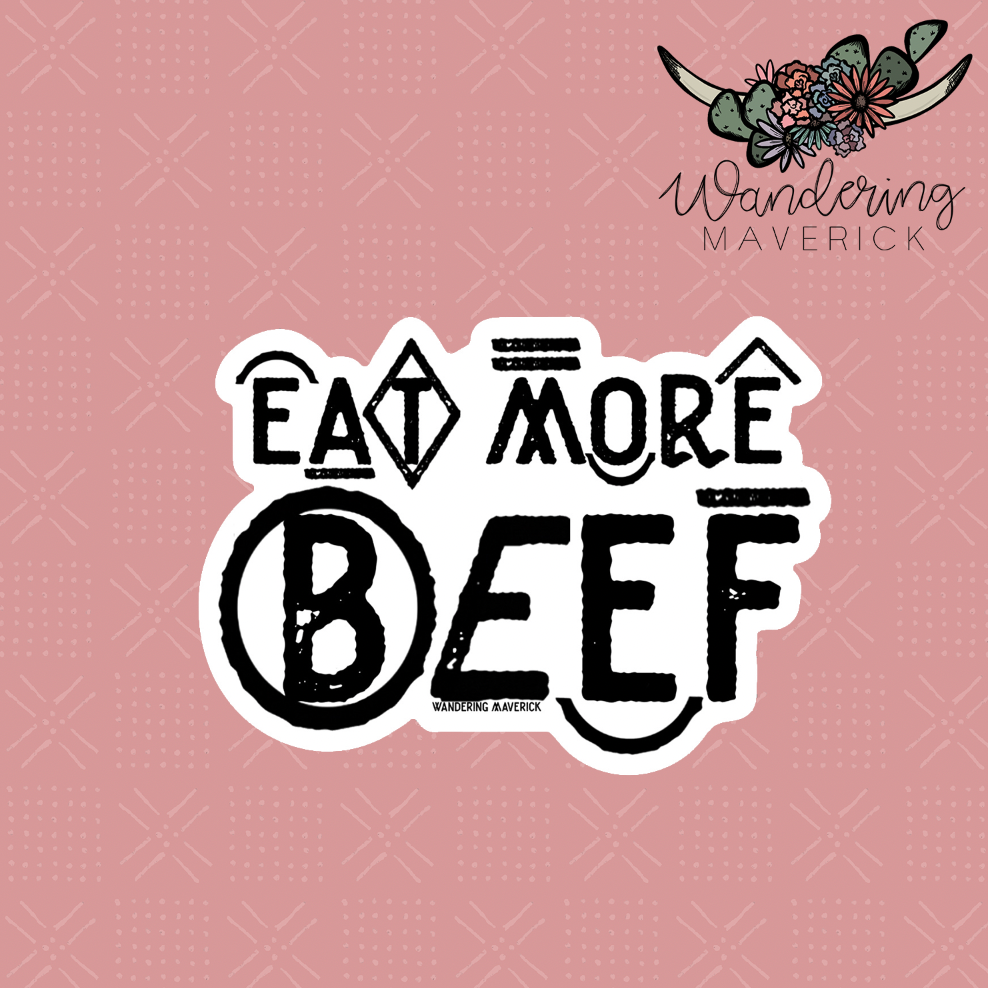 Branded Eat More Beef Sticker