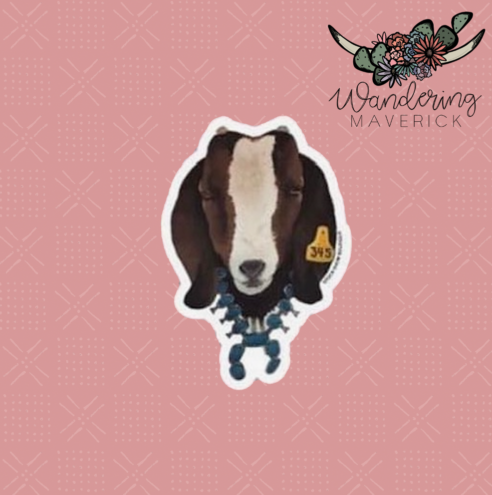 Dark Goat Squash Blossom Sticker