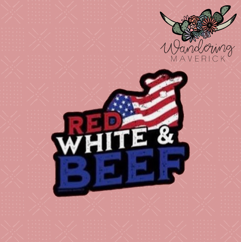 Red White & Beef Sticker