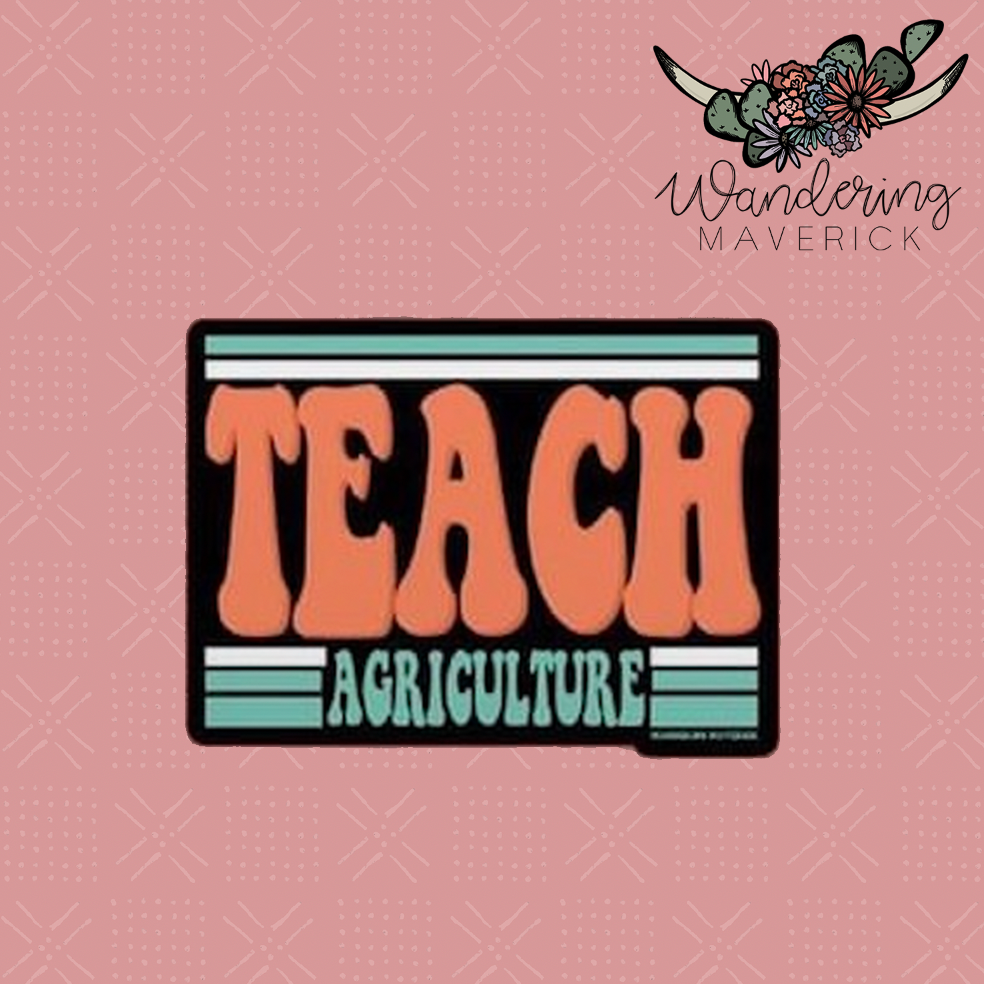 Retro Teach Agriculture Sticker