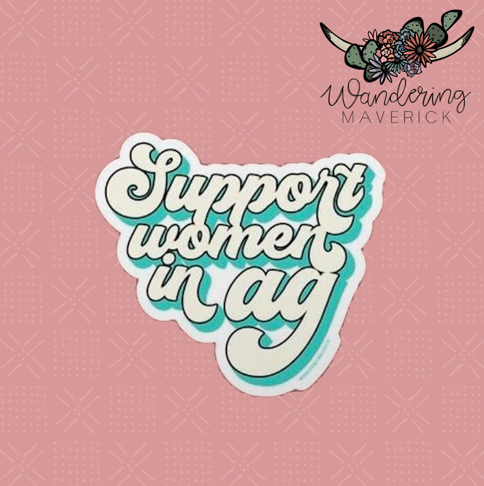 Retro Support Women in AG TURQUOISE Sticker