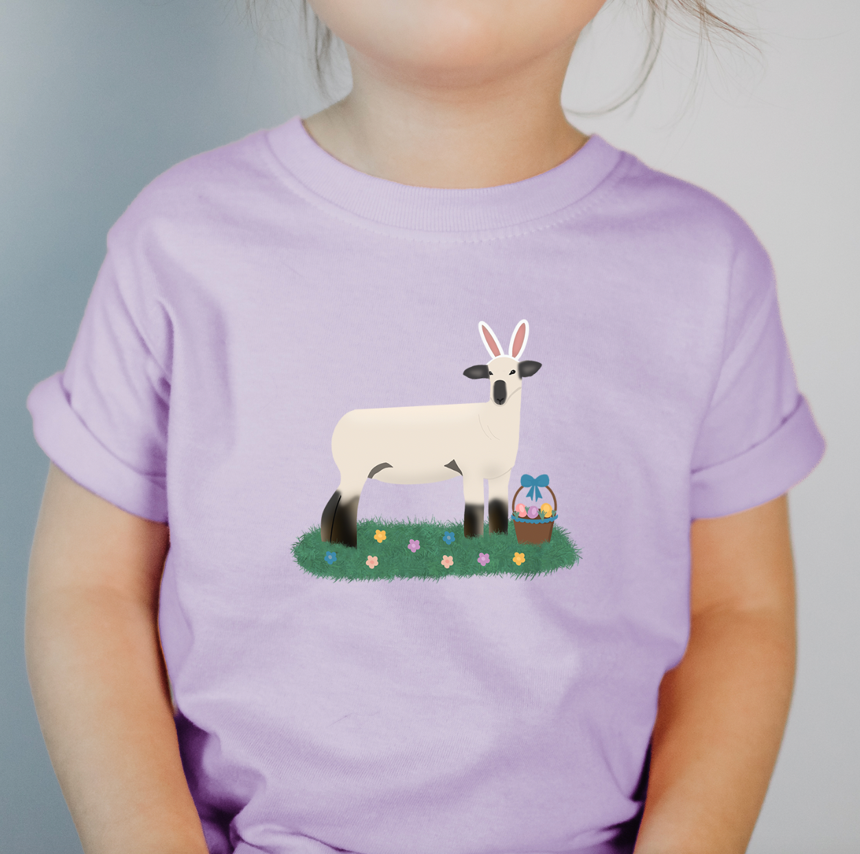 Easter Lamb One Piece/T-Shirt (Newborn - Youth XL) - Multiple Colors!