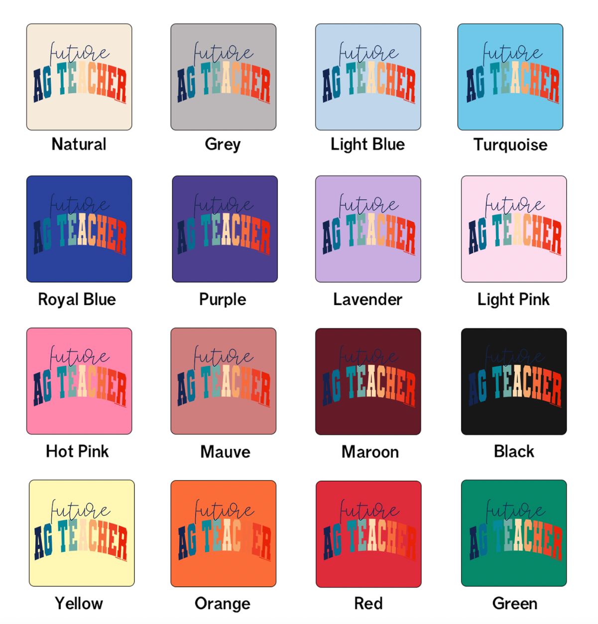 Varsity Future Ag Teacher Color One Piece/T-Shirt (Newborn - Youth XL) - Multiple Colors!