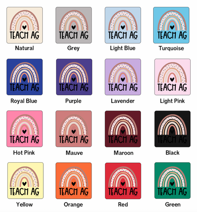 Rainbow Teach Ag One Piece/T-Shirt (Newborn - Youth XL) - Multiple Colors!