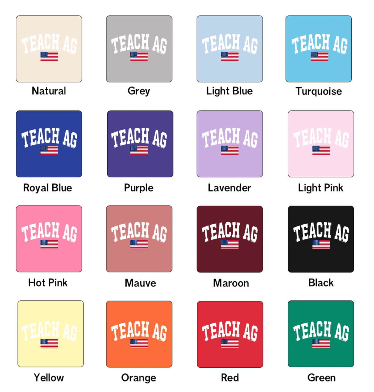 Teach Ag Flag One Piece/T-Shirt (Newborn - Youth XL) - Multiple Colors!