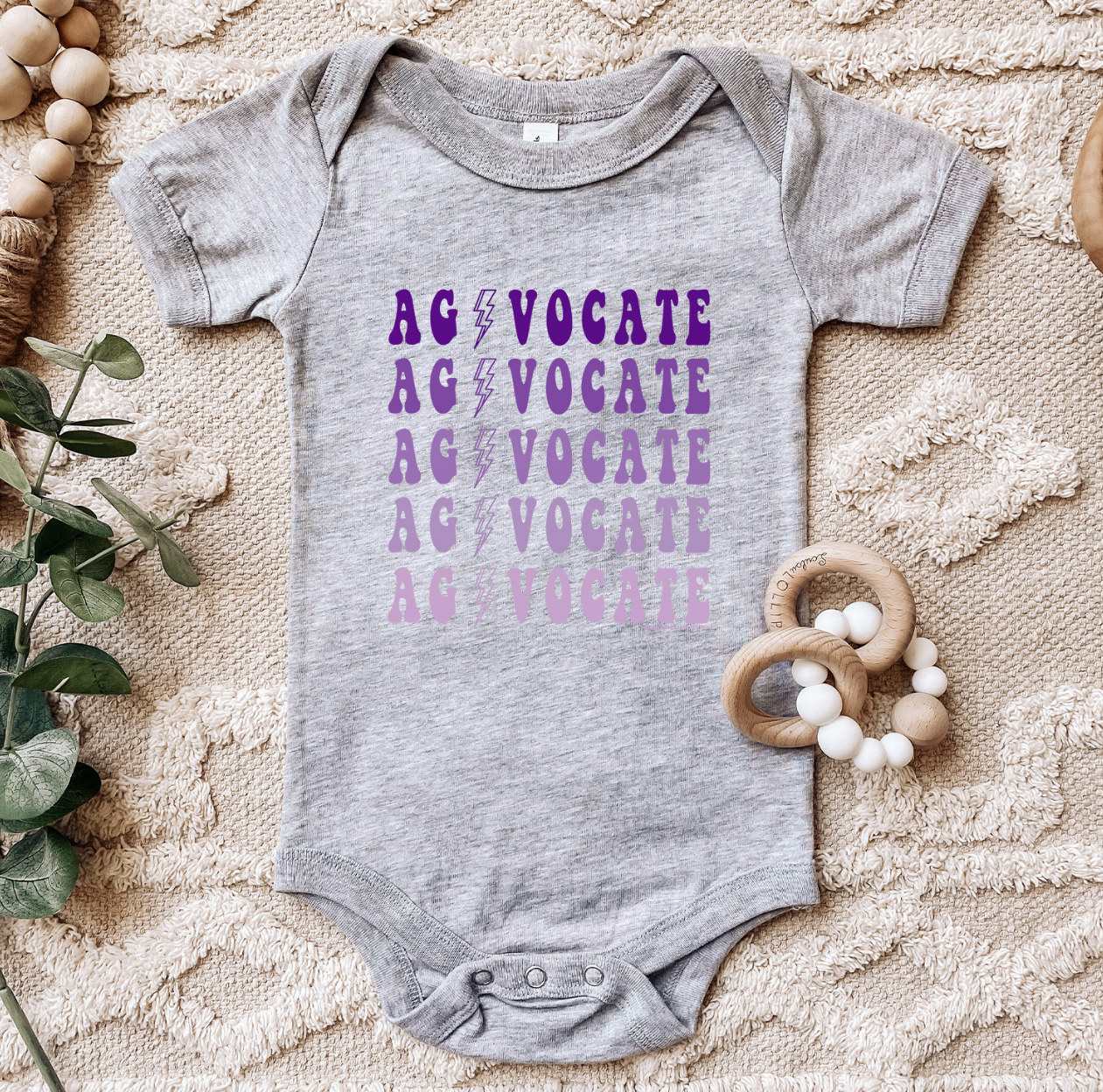 Agvocate Bolt Purple One Piece/T-Shirt (Newborn - Youth XL) - Multiple Colors!