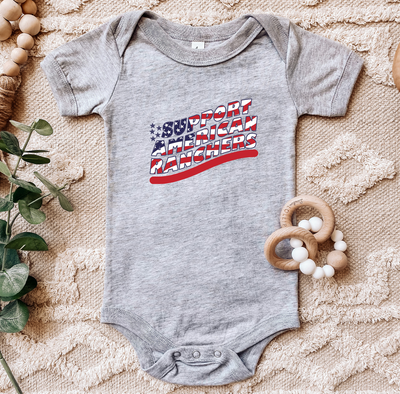 Patriotic Support American Ranchers One Piece/T-Shirt (Newborn - Youth XL) - Multiple Colors!