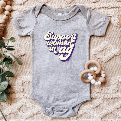 Retro Support Women In Ag Purple One Piece/T-Shirt (Newborn - Youth XL) - Multiple Colors!