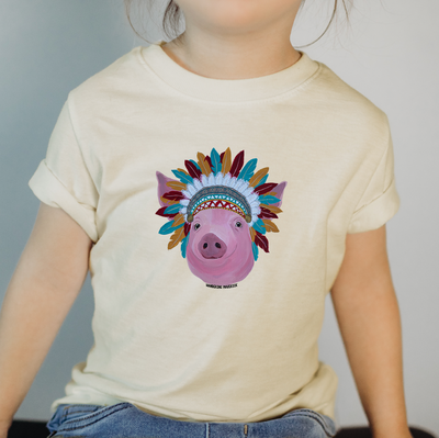 Pig Headdress One Piece/T-Shirt (Newborn - Youth XL) - Multiple Colors!