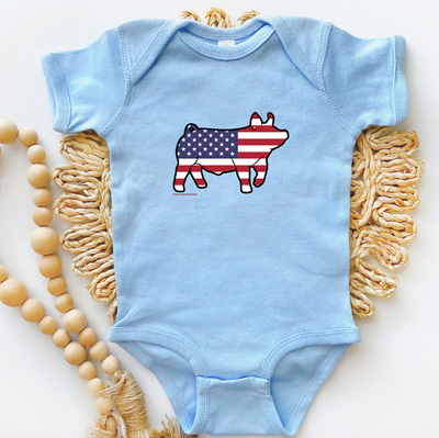 Patriotic Pig One Piece/T-Shirt (Newborn - Youth XL) - Multiple Colors!