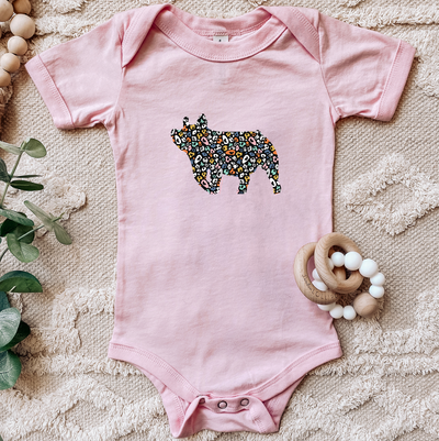 Colorful Cheetah Pig One Piece/T-Shirt (Newborn - Youth XL) - Multiple Colors!