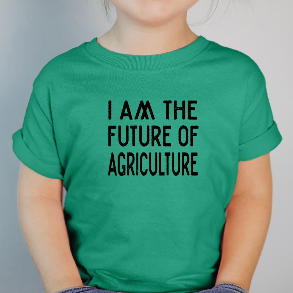 Distressed I AM The Future Of Agriculture One Piece/T-Shirt (Newborn - Youth XL) - Multiple Colors!