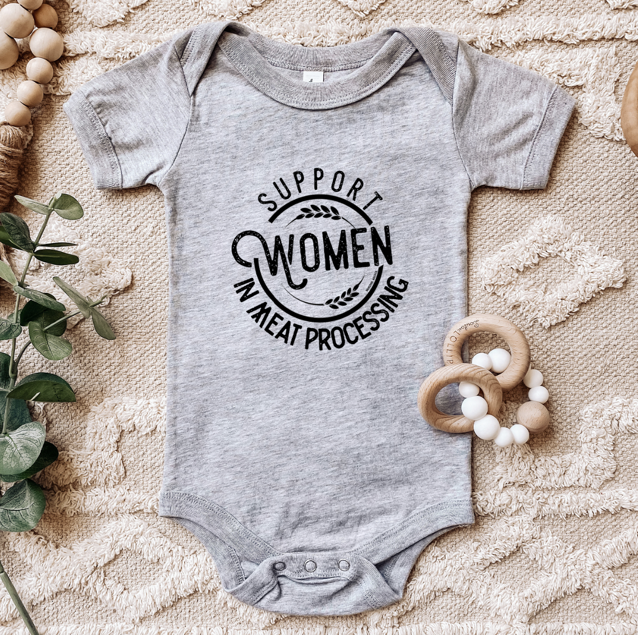 Support Women In Meat Processing One Piece/T-Shirt (Newborn - Youth XL) - Multiple Colors!