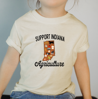 Support Indiana Agriculture One Piece/T-Shirt (Newborn - Youth XL) - Multiple Colors!