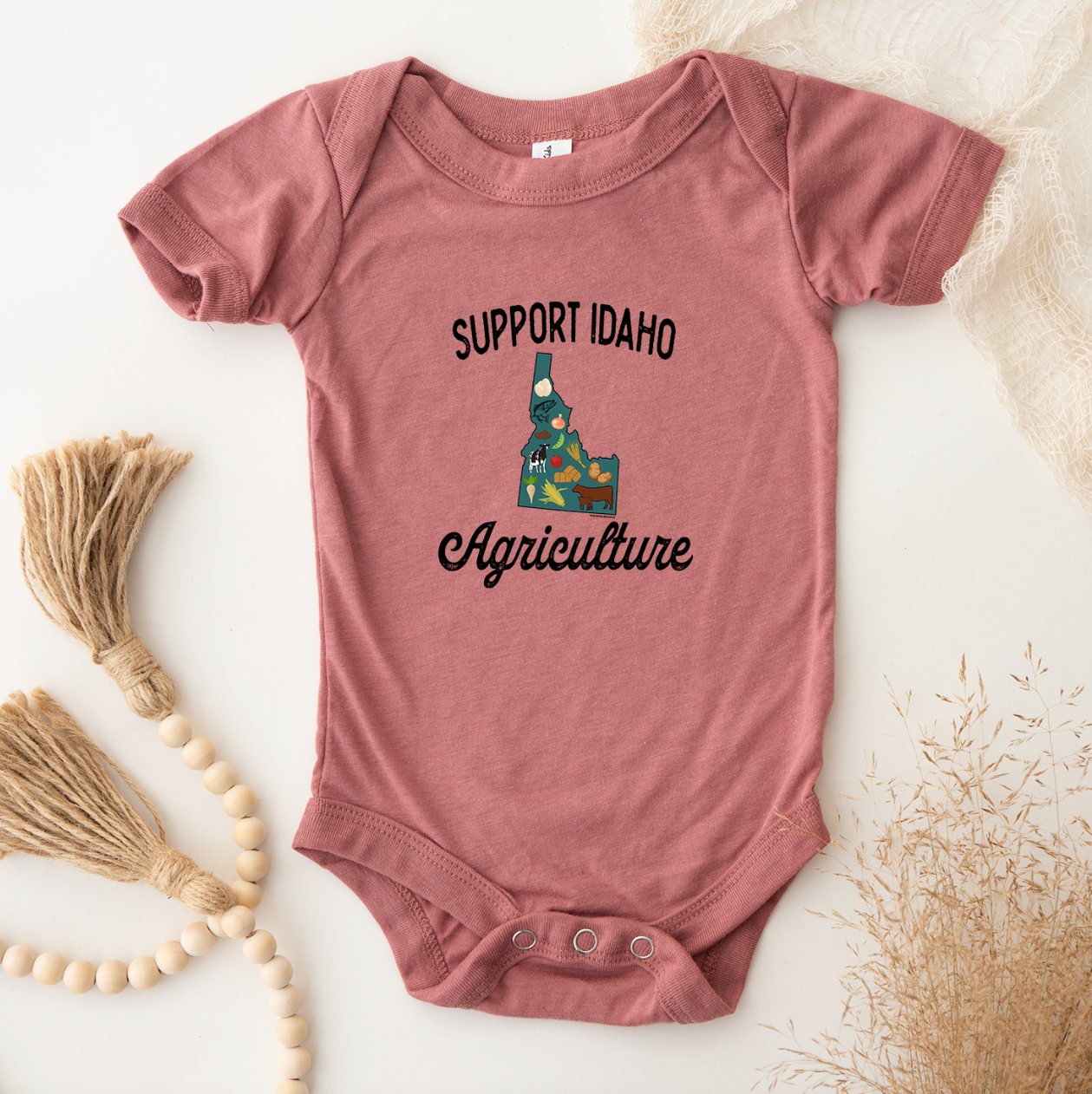 Support Idaho Agriculture One Piece/T-Shirt (Newborn - Youth XL) - Multiple Colors!