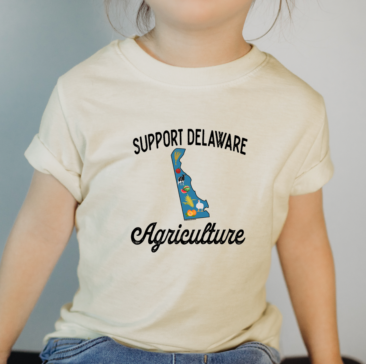Support Delaware Agriculture One Piece/T-Shirt (Newborn - Youth XL) - Multiple Colors!