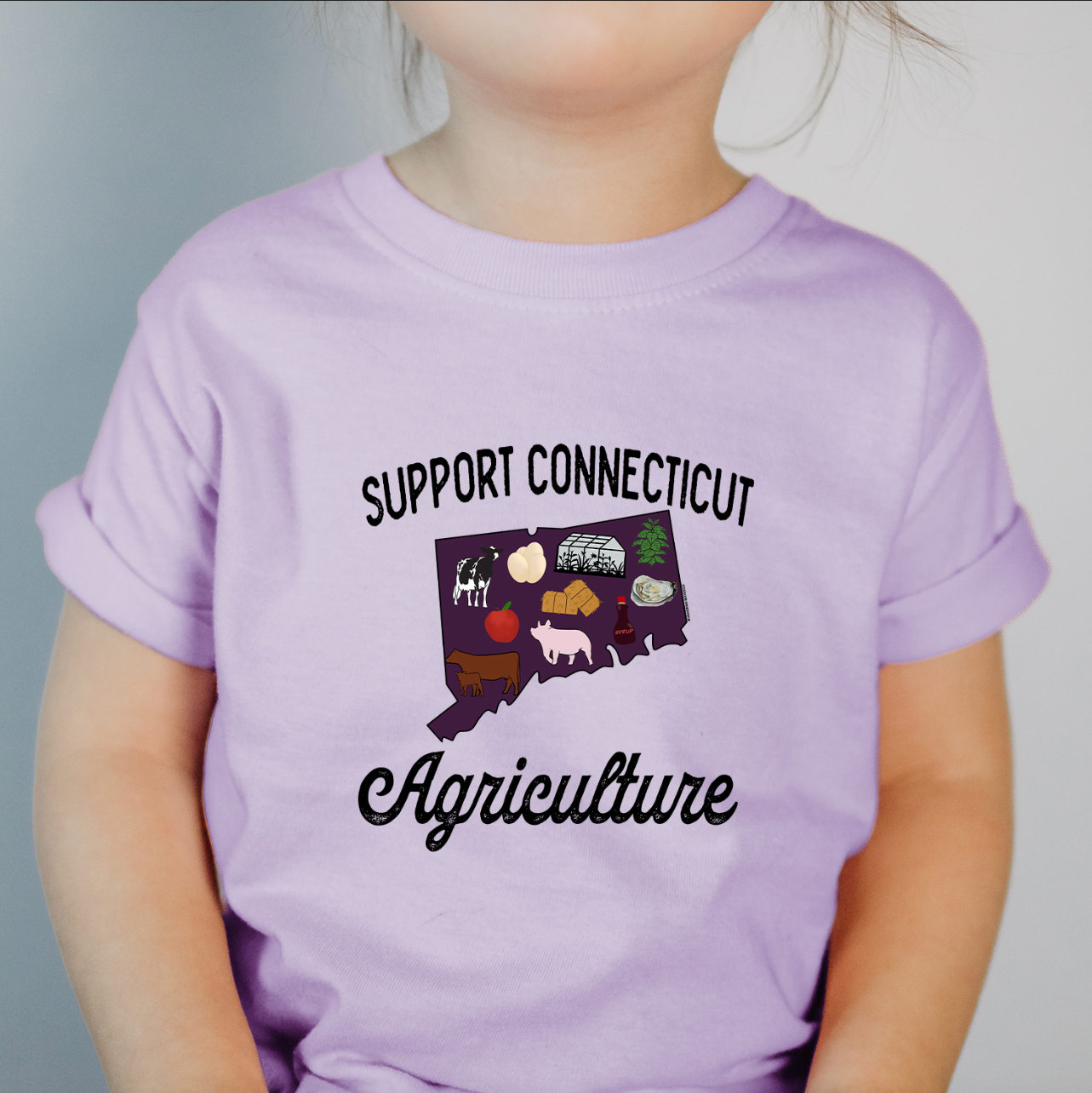 Support Connecticut Agriculture One Piece/T-Shirt (Newborn - Youth XL) - Multiple Colors!