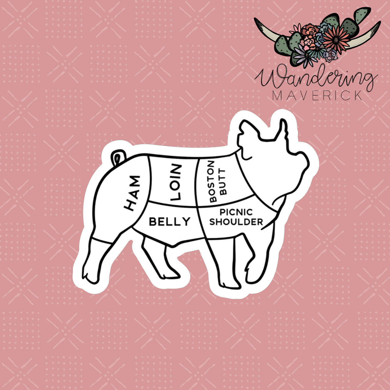Pork Cuts Sticker
