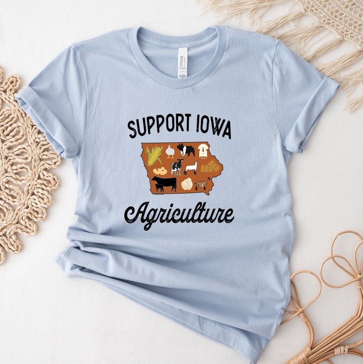 Support Iowa Agriculture T-Shirt (XS-4XL) - Multiple Colors!