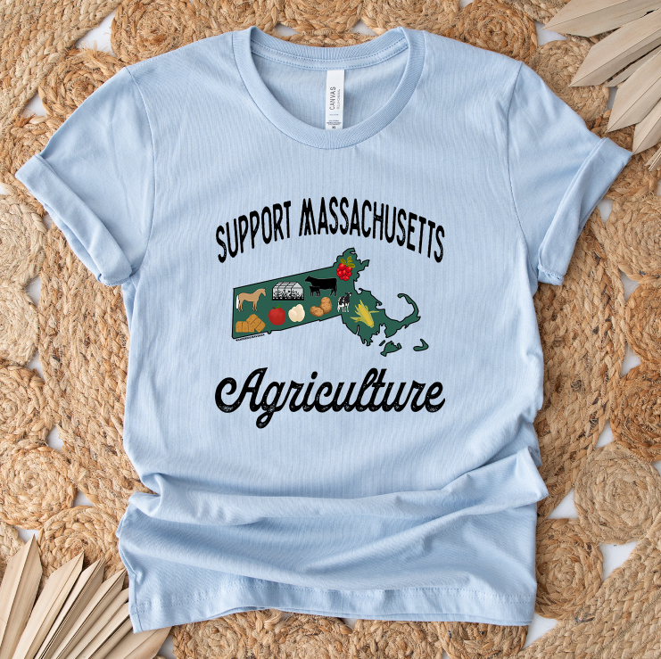 Support Massachusetts Agriculture T-Shirt (XS-4XL) - Multiple Colors!