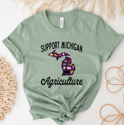 Support Michigan Agriculture T-Shirt (XS-4XL) - Multiple Colors!