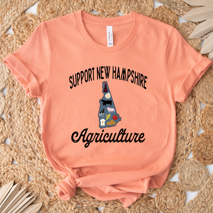 Support New Hampshire Agriculture T-Shirt (XS-4XL) - Multiple Colors!